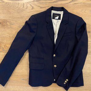 J. Crew Schoolboy Wool Blazer - Navy Blue